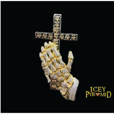 Gold Color Hand Cross Pendant