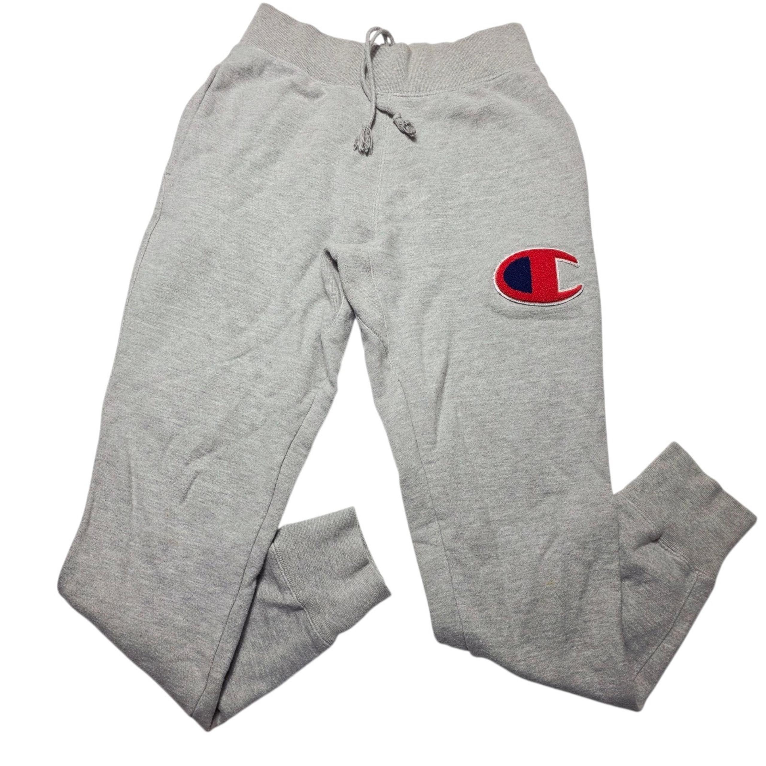 Champion Reverse Weave Big C Logo Jogger Gray Sweatpants Men’s Size Medium Y2k