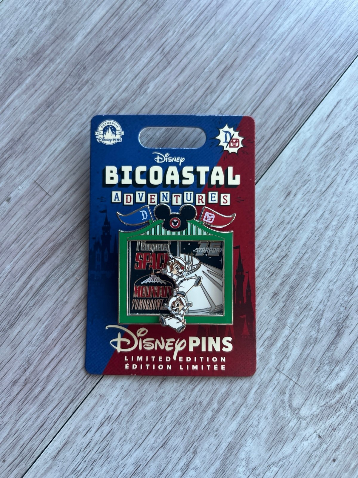 Disney bicoastal pin space mountain
