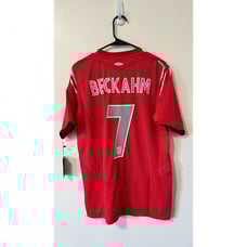 England Jersey Away Euro 2004 #7 Beckham (Large)