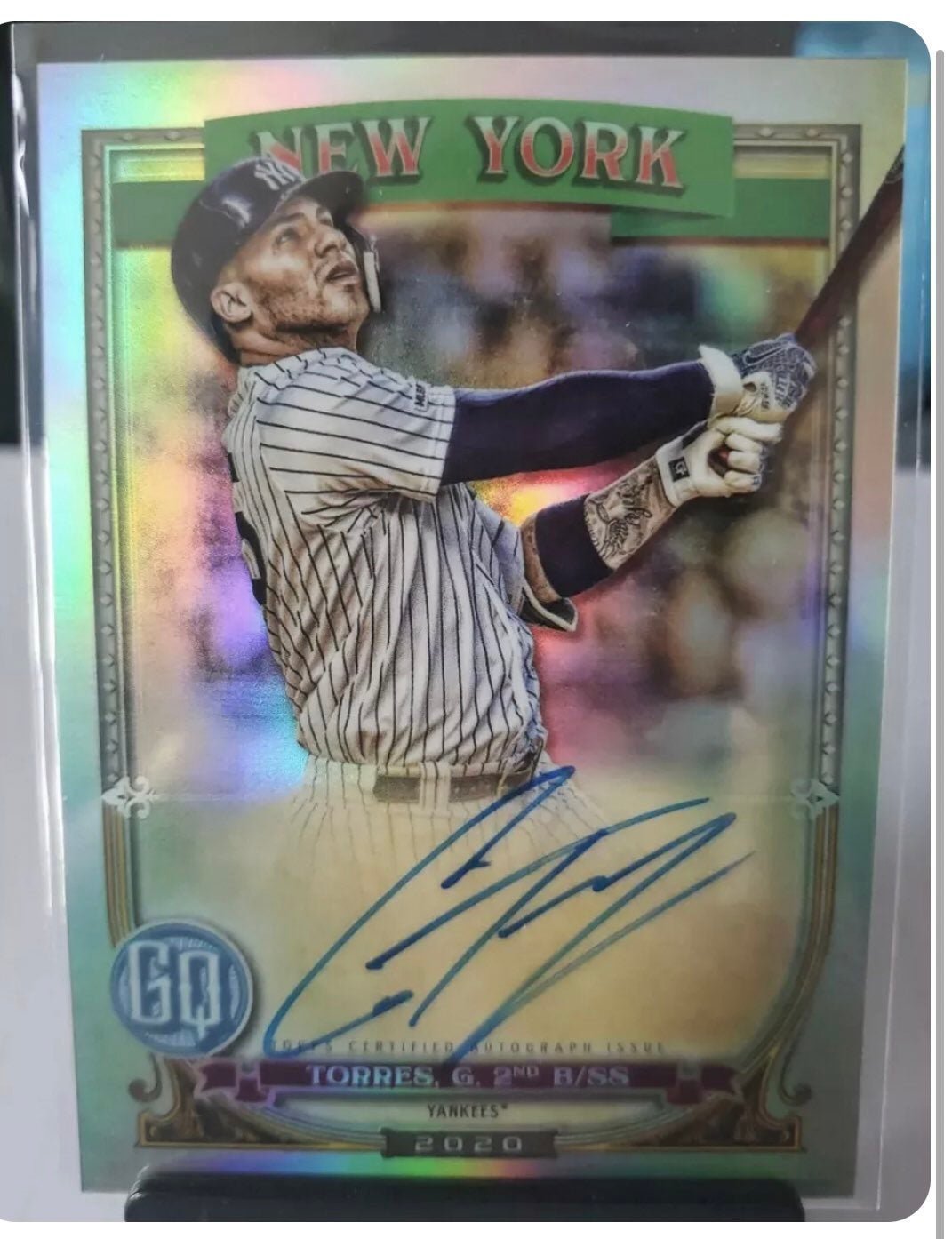 2020 Gleyber Torres Gypsy Queen Chrome Refractor Autograph Card 13/25 #100