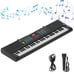 61 Keys Keyboard Piano, Electric Piano with Microphone Built-In Speaker 6 Demo S