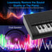 61 Keys Keyboard Piano, Electric Piano with Microphone Built-In Speaker 6 Demo S