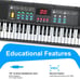 61 Keys Keyboard Piano, Electric Piano with Microphone Built-In Speaker 6 Demo S