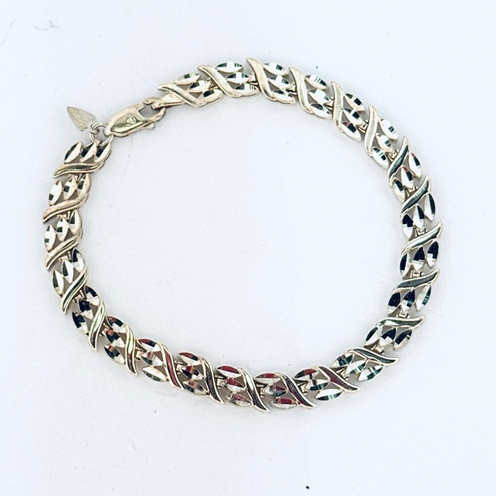 Estate Sterling Silver 925 Beverly Hills Silver Bracelet 7 10g 6.2mm