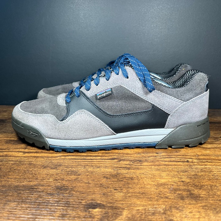Patagonia Evader Nickel Vibram Men's Size 12 Grey Blue Suede Hiking Shoes T11403 Patagonia Evader Nickel Vibram Men's Size 12 Grey Blue Suede Hiking Shoes T11403