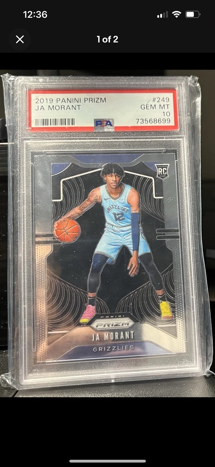 2019-20 Panini Prizm - Rookie Ja Morant #249 (RC) - PSA Graded 10