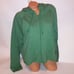 Victoria Secret Full Zip Hoodie Crop Top XL Green Long Sleeve Solid New