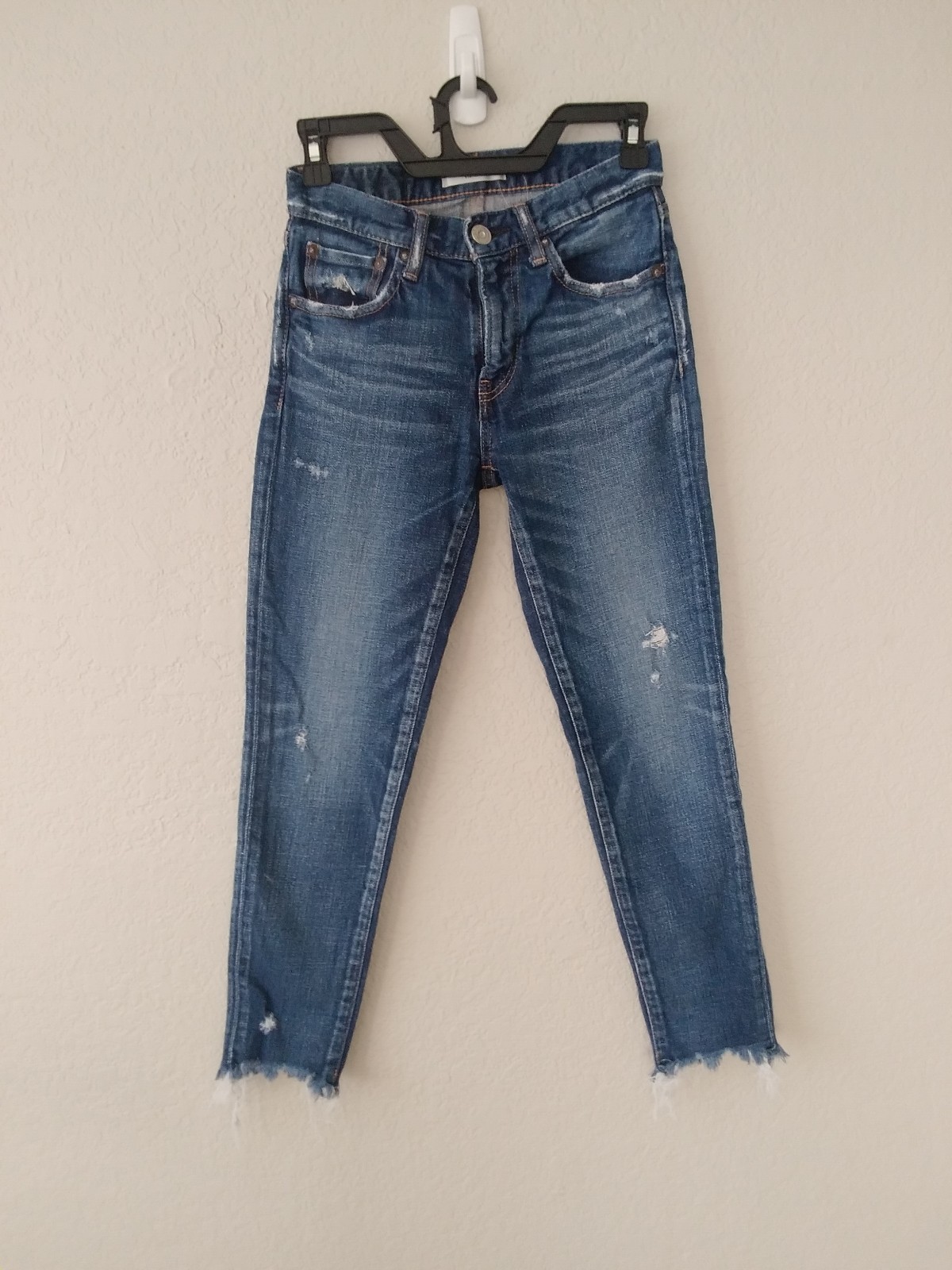 Moussy vintage checotah denim jean selvedge distressed denim womens 25