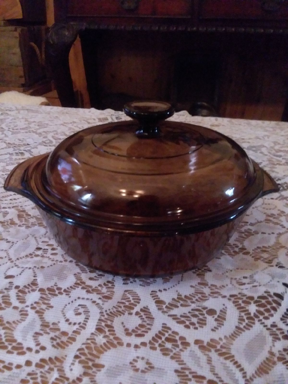 brown casserole dish Anchor Hocking 1.5