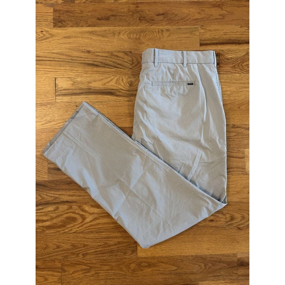 Polo Golf Ralph Lauren Pants Mens 38x32 Performance Light Gray Check Stretch