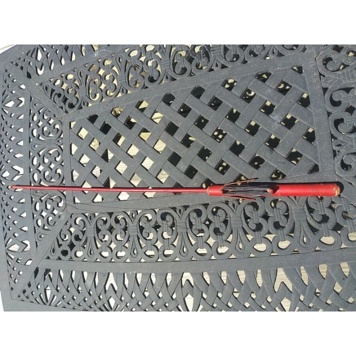 Kalkaska Tackle Company Primitive Vintage 29” Ice Fishing Jig Rod Pole Red