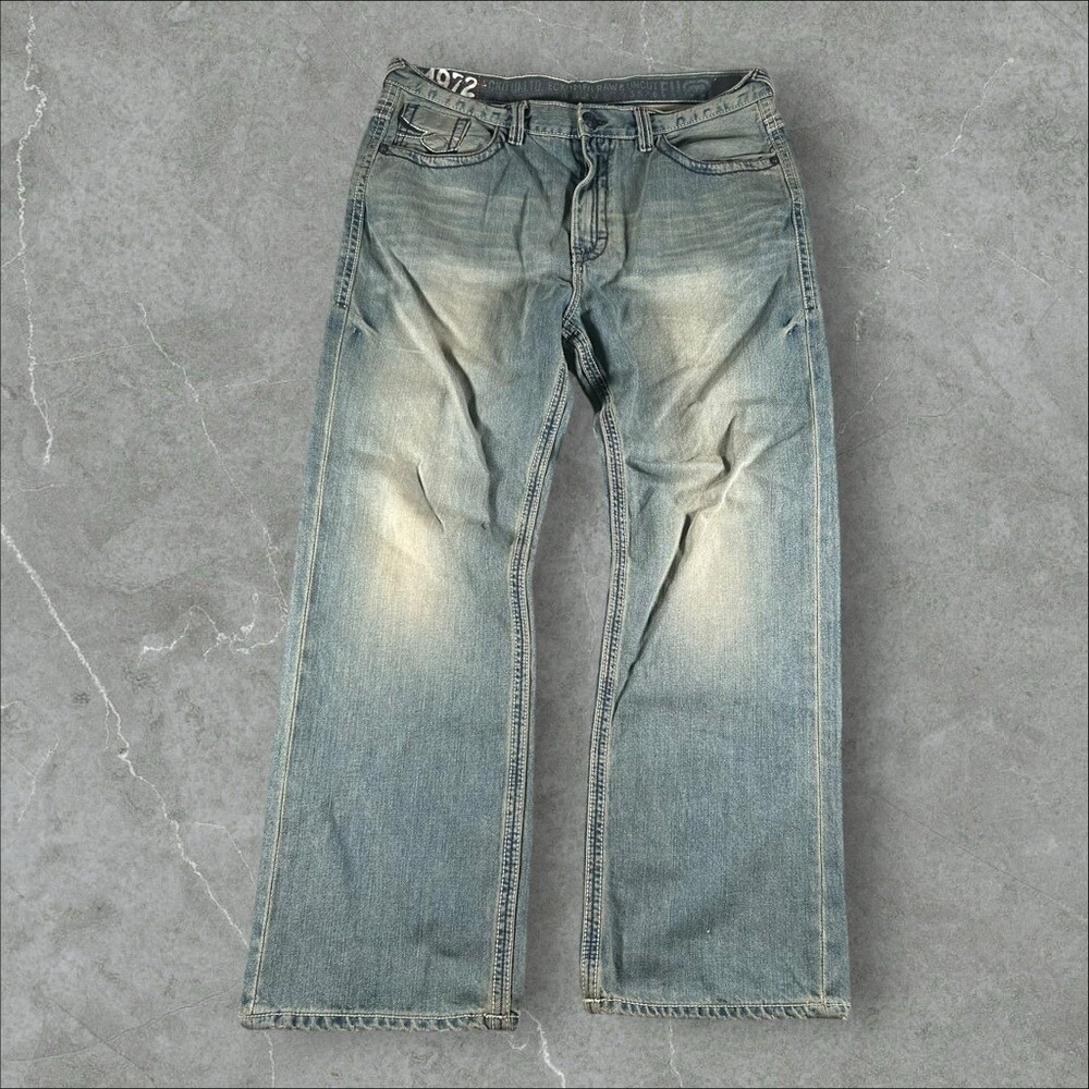 Ecko Unltd Jeans Mens 40x32 Blue Y2K Baggy Wide Leg Skater Grunge Mallgoth Loose