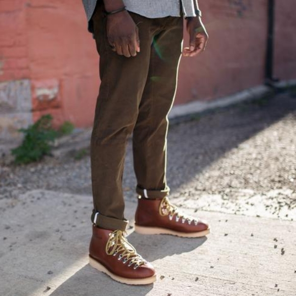 Fracap Men's Leather Sport Boots, brown 10.5M