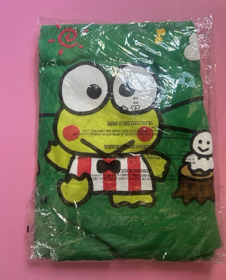 Sanrio Spirit Jersey Keroppi shirt top NEW RUNS BIG size M