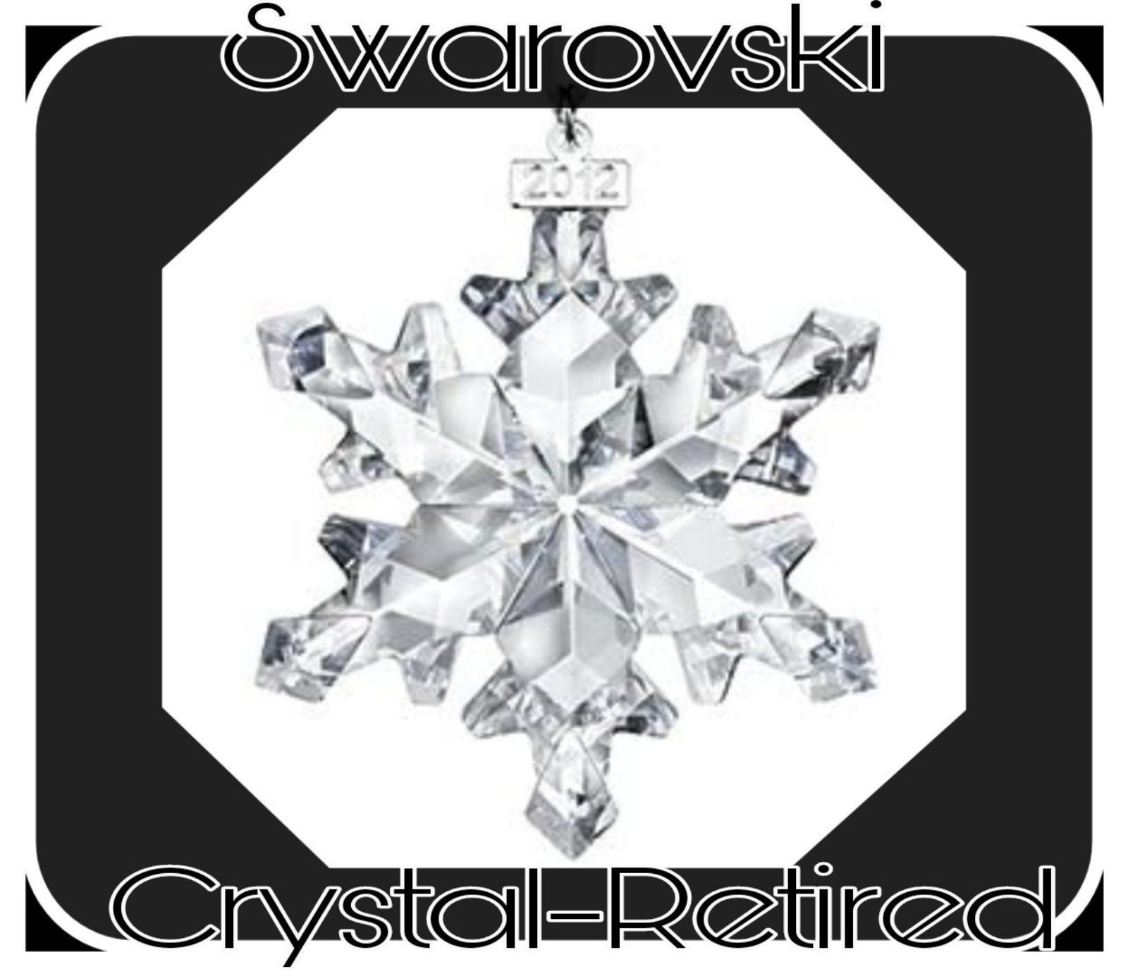 Swarovski Austrian Crystal Holiday Christmas Snowflake -2012-Retired  Ornament