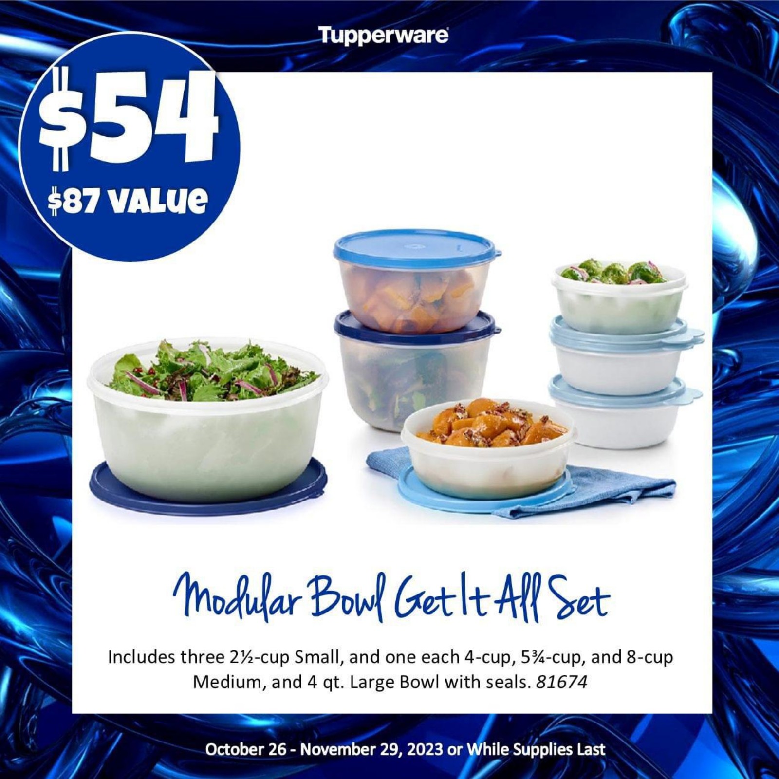 Tupperware Modular Bowl Set