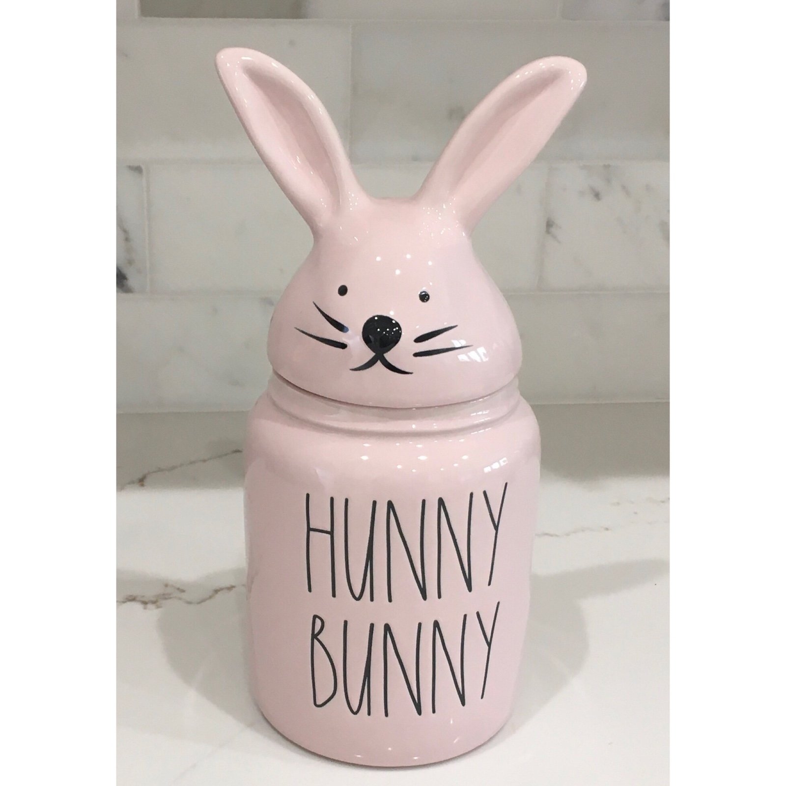 Rae Dunn HUNNY BUNNY Pink Canister