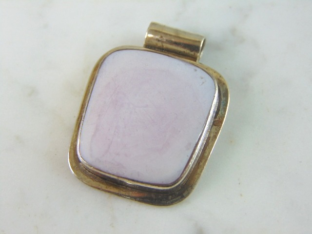 Womens Sterling Silver Modernist Pendant E5626