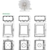 12W SLIM WALL PACK Light 1560lm ADJUSDTABLE Angles 120-277V 70CRI