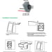 12W SLIM WALL PACK Light 1560lm ADJUSDTABLE Angles 120-277V 70CRI