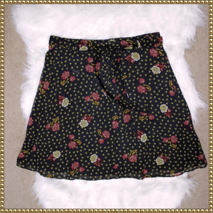 fitness retailer Loft XS Size Skirt A-Line Floral Black Women fitness retailer Loft XS Size Skirt A-Line Floral Black Women