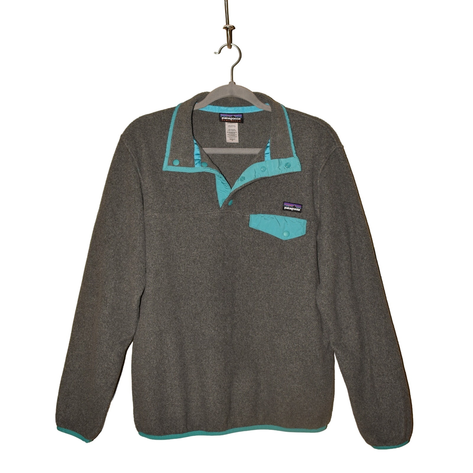 PATAGONIA 99 Lightweight Synchilla Snap-T Pullover Nickel Teal Medium