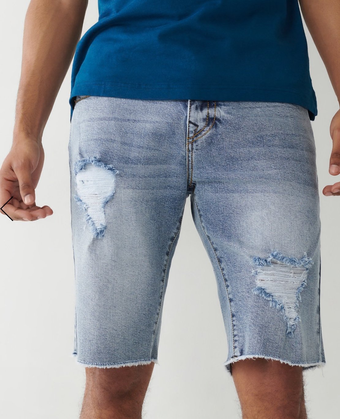 True Religion Shorts Mens World Tour Ricky Released Straight Cut Blue 119 NWT