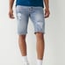 True Religion Shorts Mens World Tour Ricky Released Straight Cut Blue 119 NWT