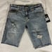 True Religion Shorts Mens World Tour Ricky Released Straight Cut Blue 119 NWT