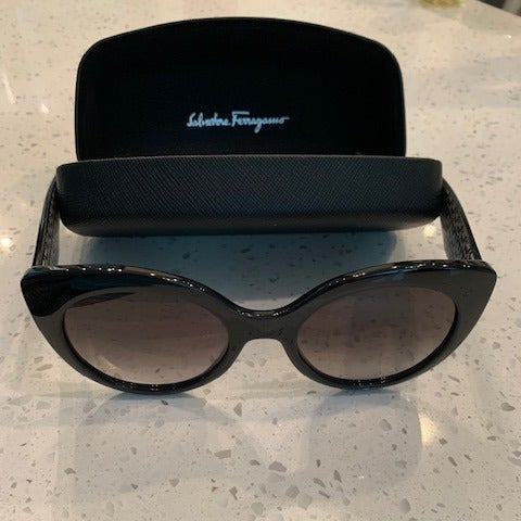 Salvatore Ferragamo Oversized Women's Sunglasses - black