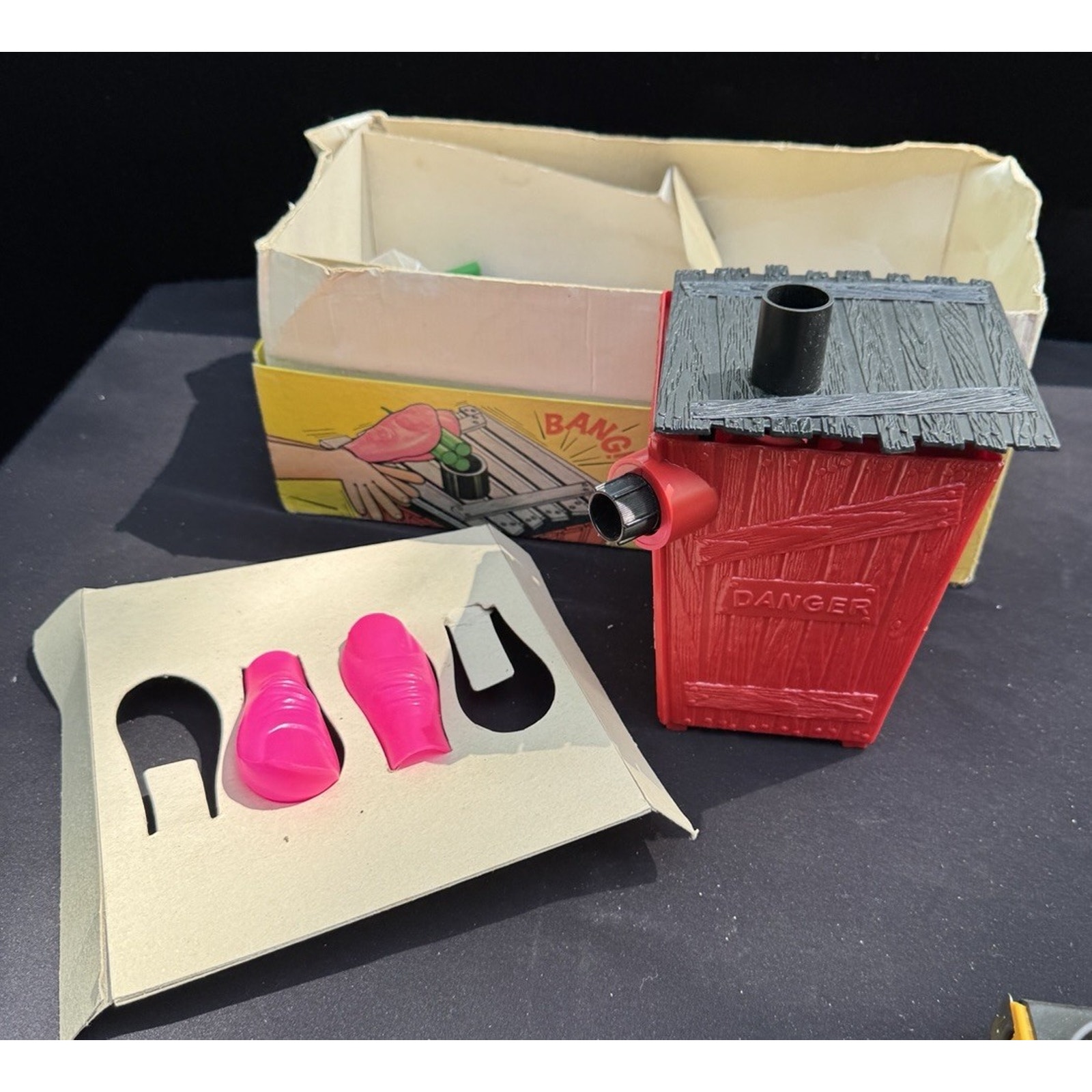 Dynamite Shack Game by Milton Bradley Co 1968 USA Made Incomplete Missing Lid