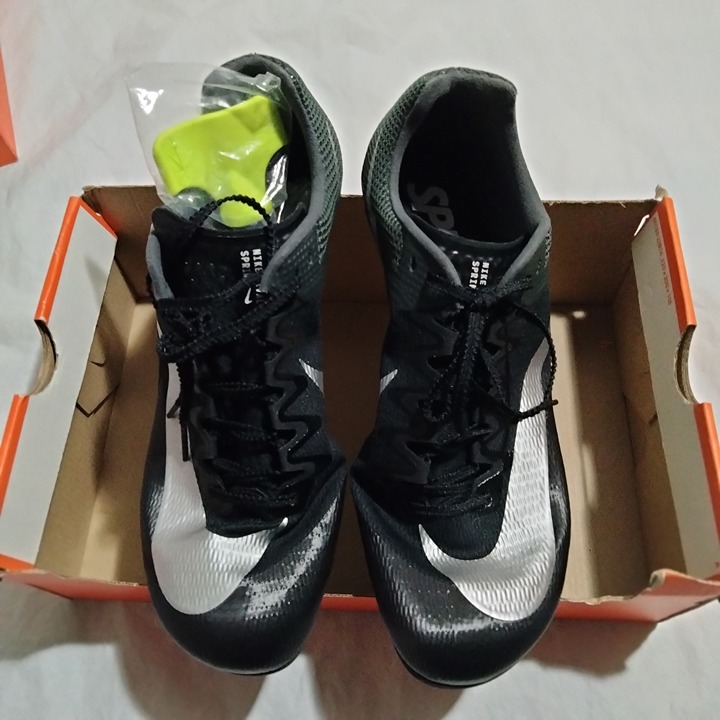 Nike Zoom Rival Sprint Track Shoes Spikes Men's Sz 10 Black Silver DC8753-001 BO