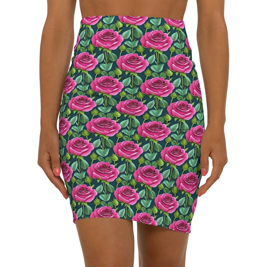Custom skirt pink Women's Mini Skirt