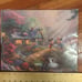 Last chance Thomas kinkade Mickey and Minnie Sweetheart bridge canvas 14x11