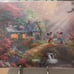 Last chance Thomas kinkade Mickey and Minnie Sweetheart bridge canvas 14x11