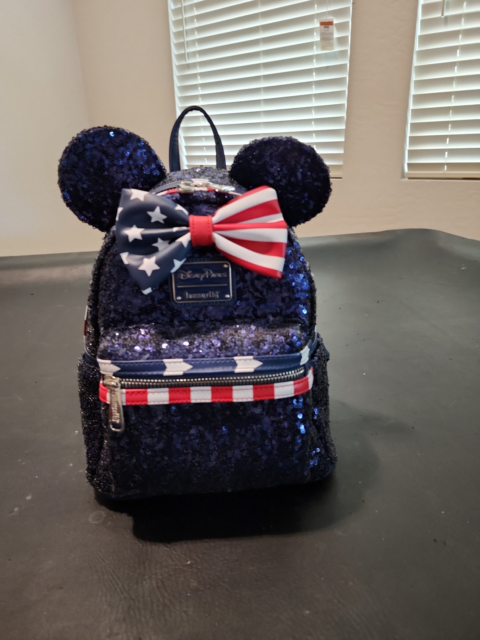 Loungefly American Sequin Mini Backpack NWOT