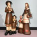 Tii Collection Thanksgiving Pilgrim Family Figurines Fall Decor Harvest 8” VTG