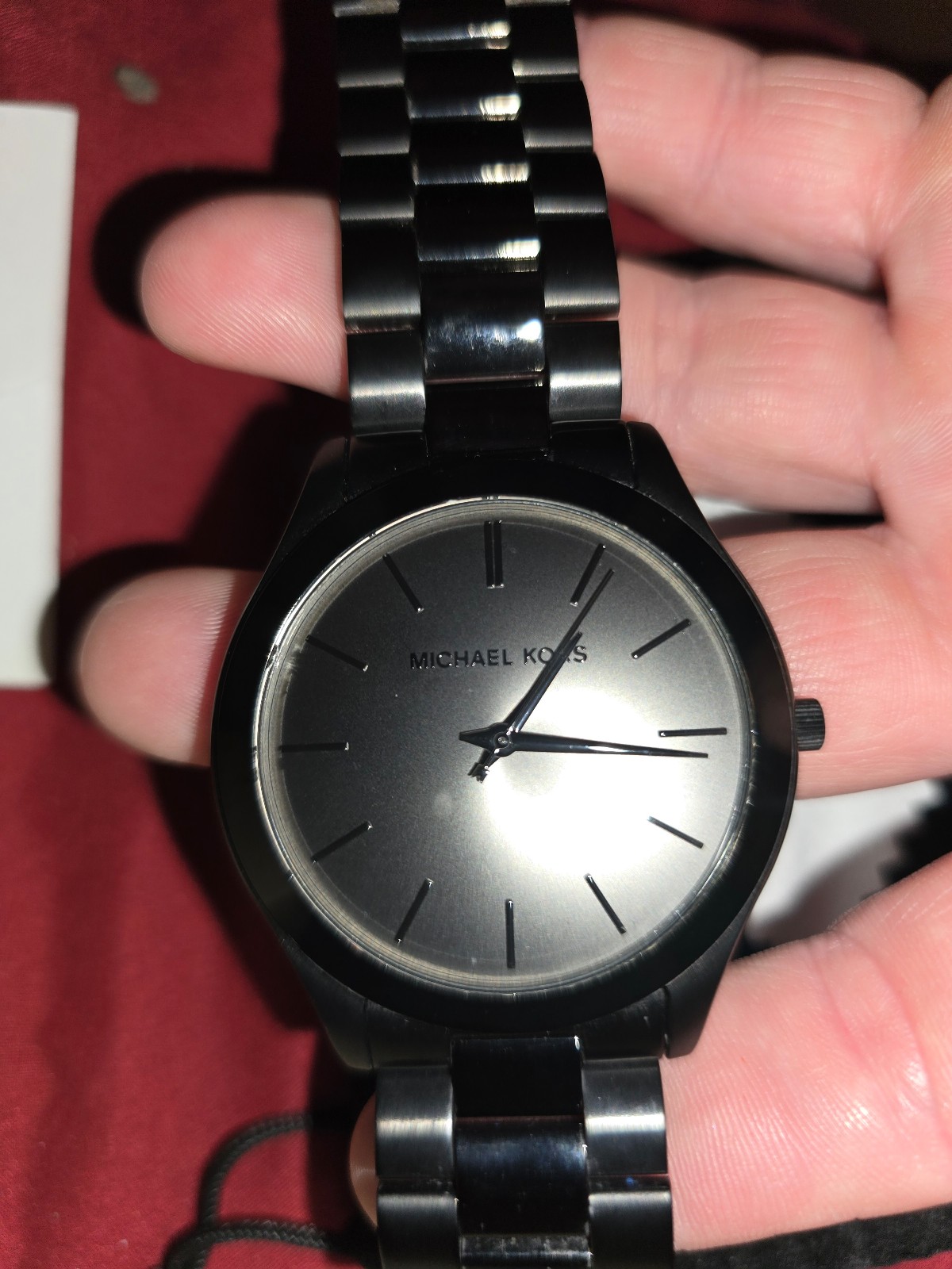 Micheal Kors Slim Runaway Black Watch