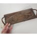 CALAISIO Long Rectangular Woven Handmade Tray with Glass NWT