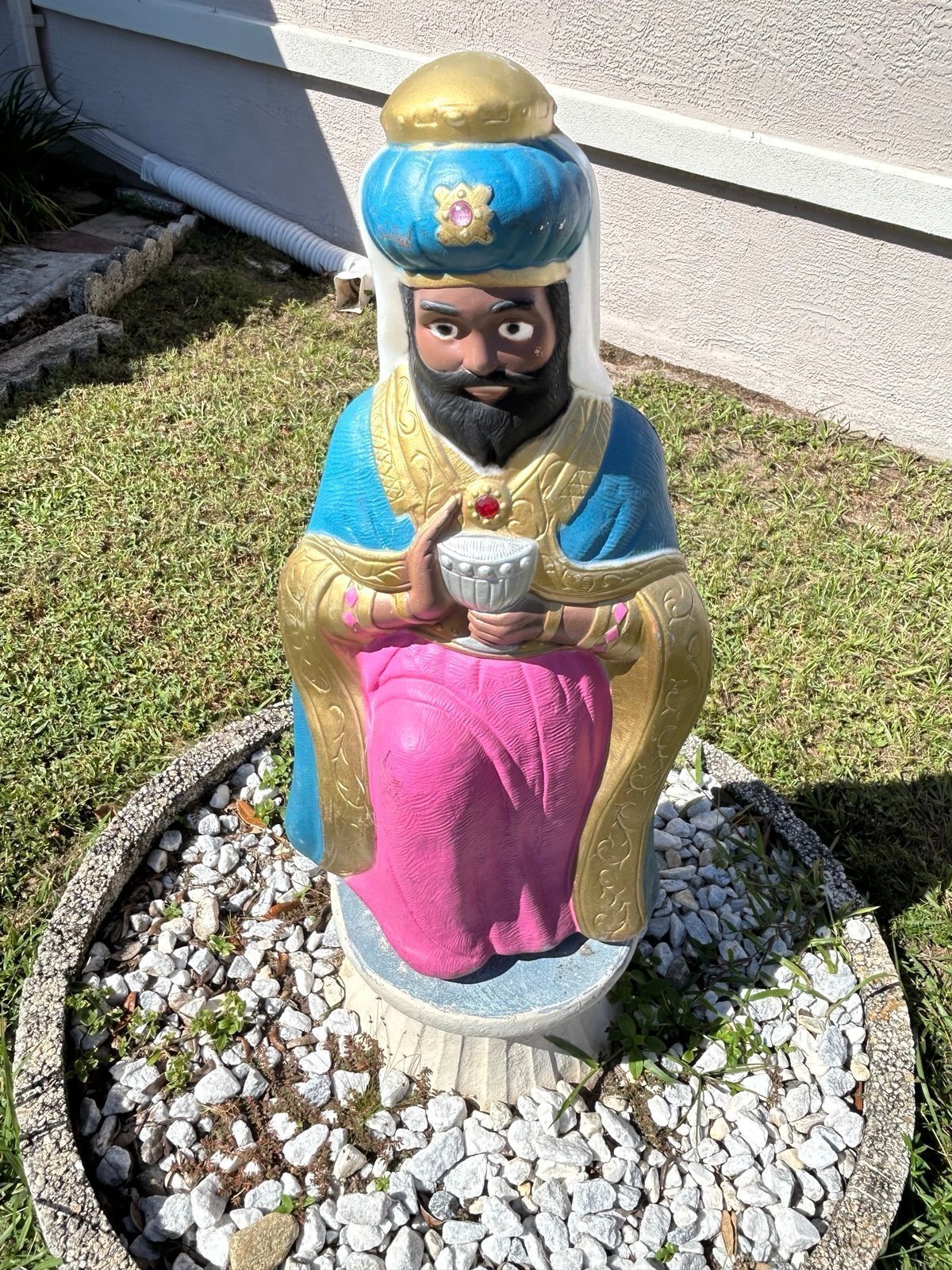 Vintage 30 Balthazar Wiseman Blow Mold Christmas Nativity TPI
