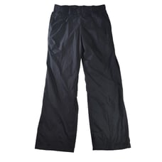 Nike Pants Womens Medium Track Windbreaker Lined Black 446212-011 Bungee Bottom