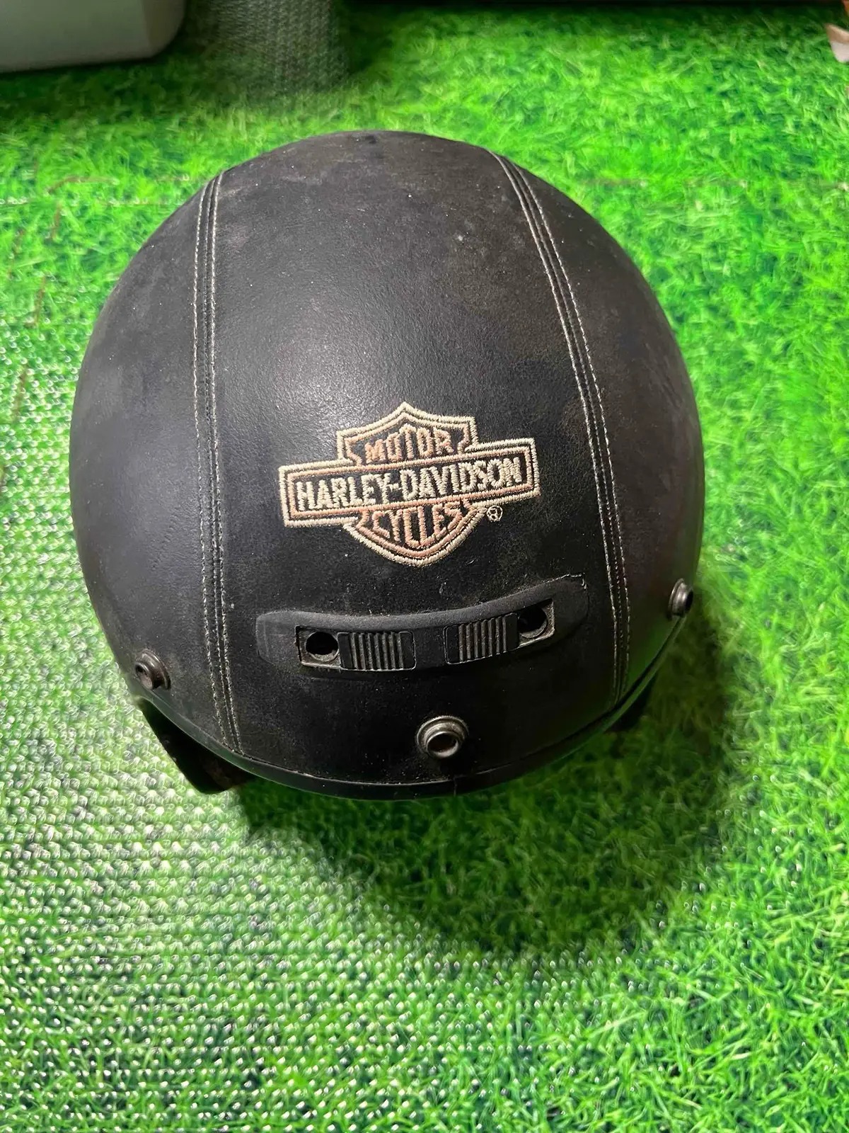 Vintage Harley Davidson Leather Helmet