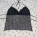 Y2K Beaded Backless Halter Top