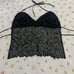 Y2K Beaded Backless Halter Top