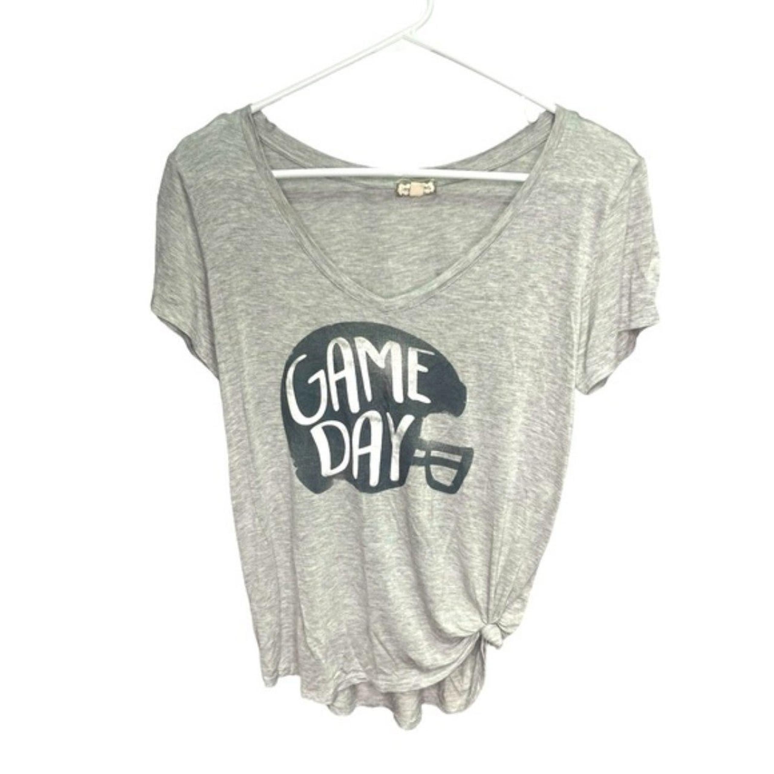 Eyeshadow Game Day football woman's T size Small