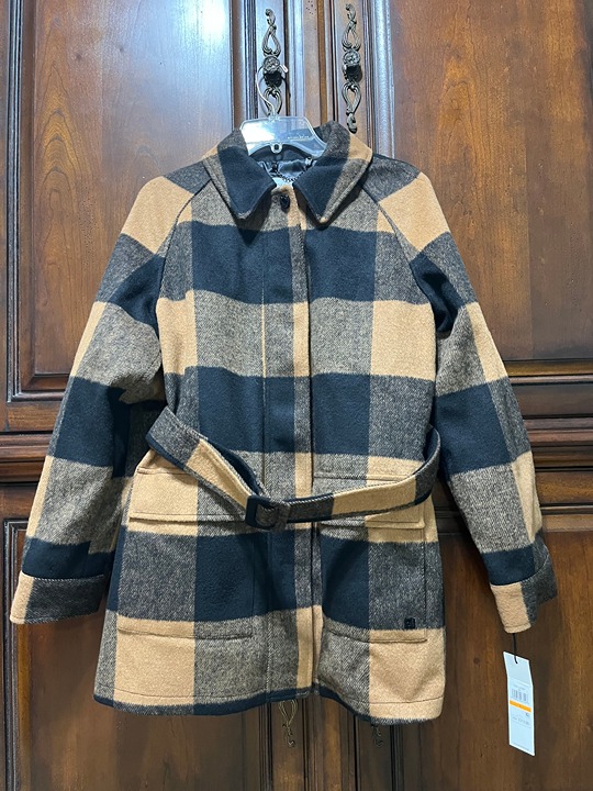 Calvin Klein Women's Plaid Coat Size S - NWT