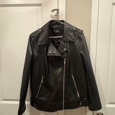 Black leather jacket
