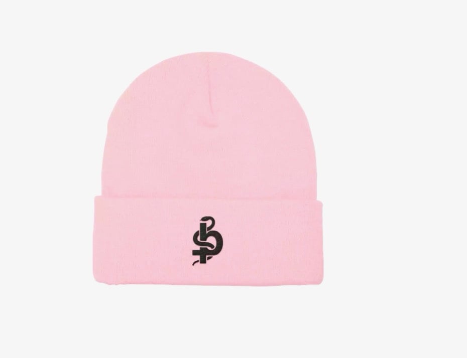 blackbear pink logo beanie