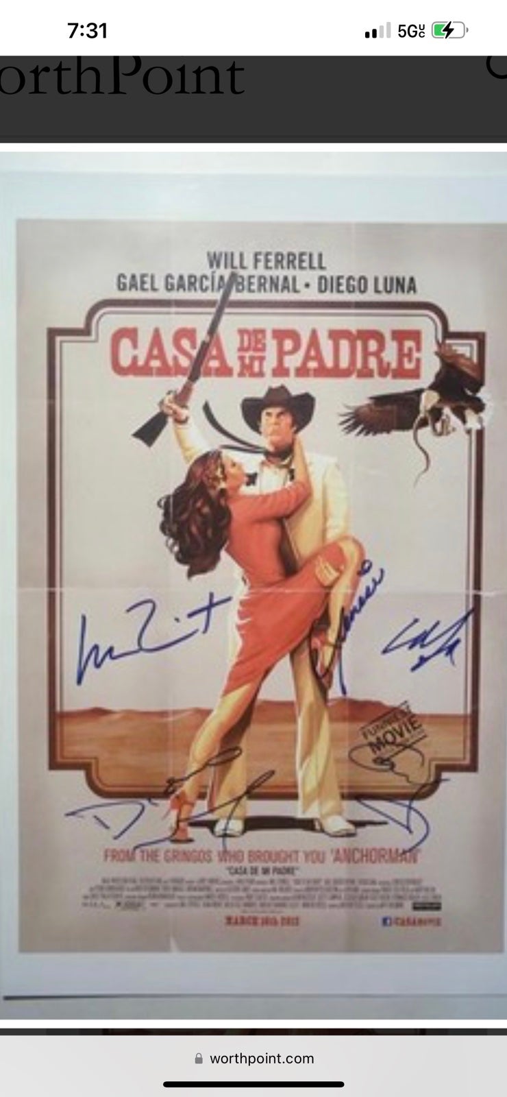 Casa De Mi Padre Poster signed Will Ferrell and Cast 2012